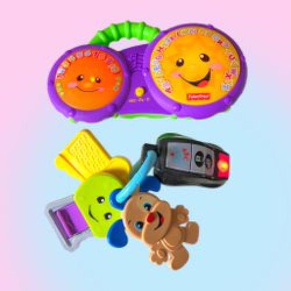 Accessories Fisher Price Laugh Learn Bath Time Bongos Play And Go Keys Music Letters Numbers